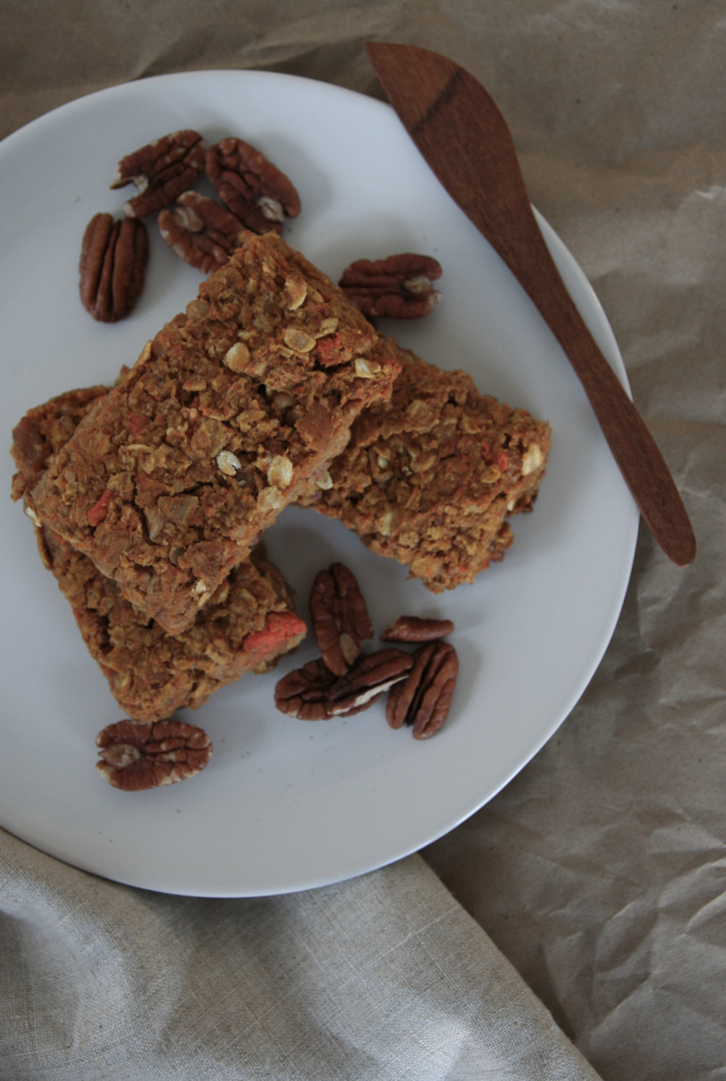 Vegan Pumpkin Carrot Pecan Bars - Willa Wellness