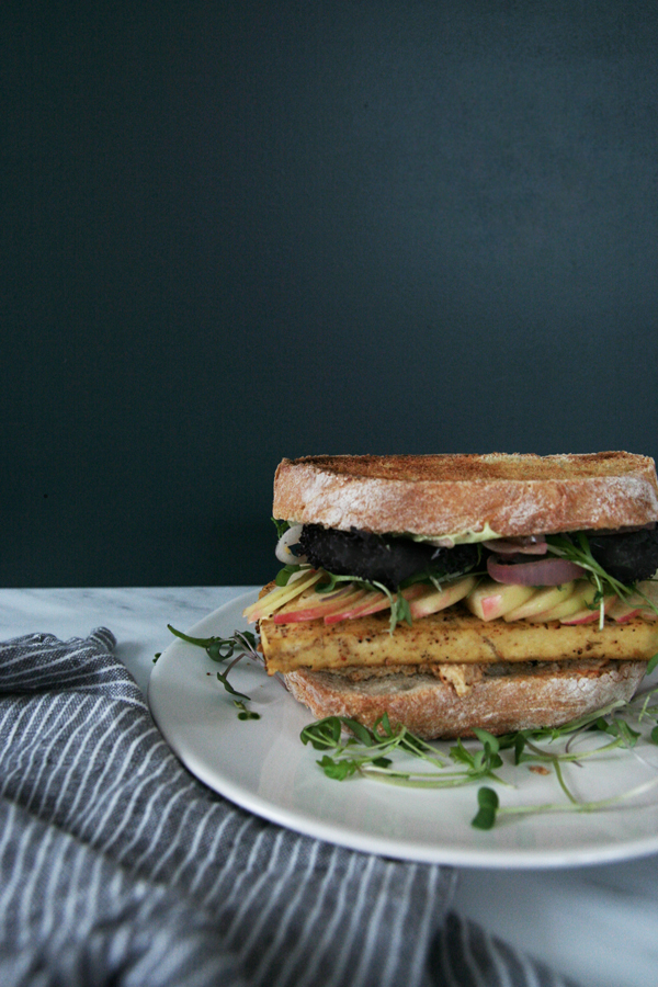Grilled Tofu & Apple Sandwiches