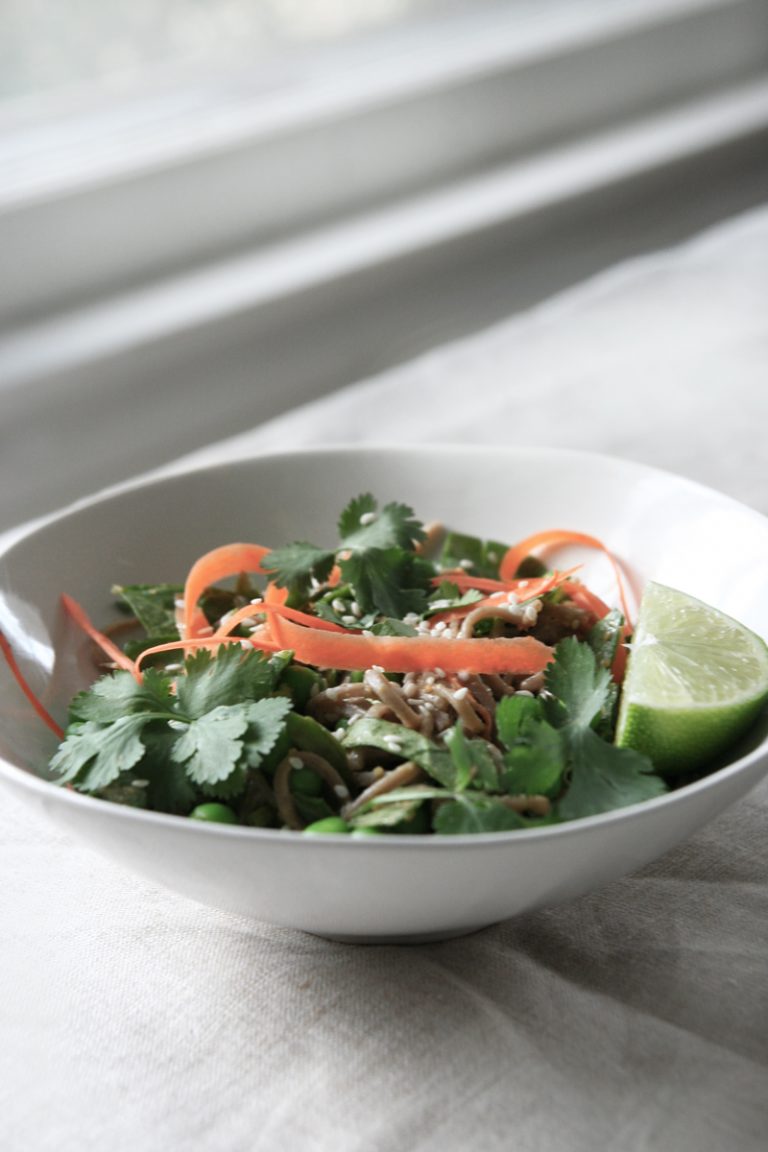Soba Noodle Bowl with Ginger Peanut Sauce