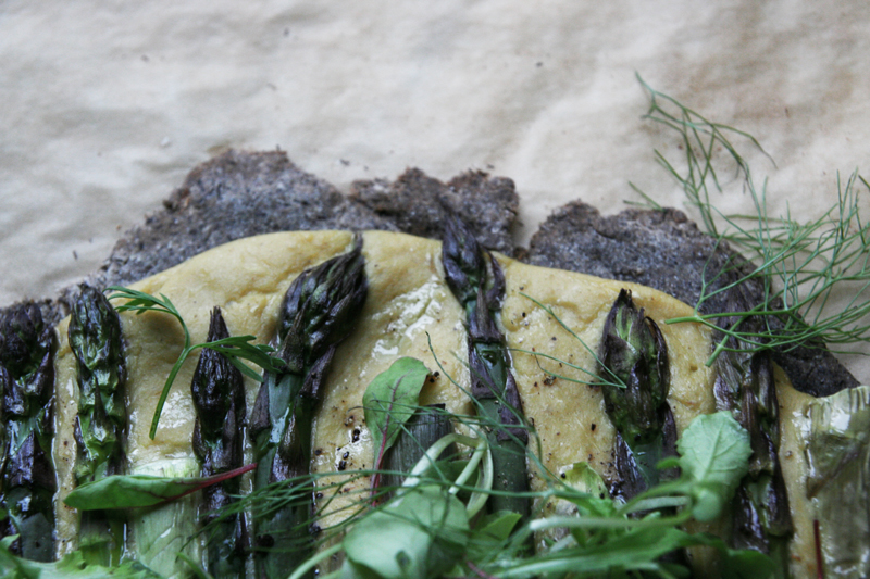 Buckwheat Flatbread Pizza with Asparagus and Fennel Spread - Willa Wellness