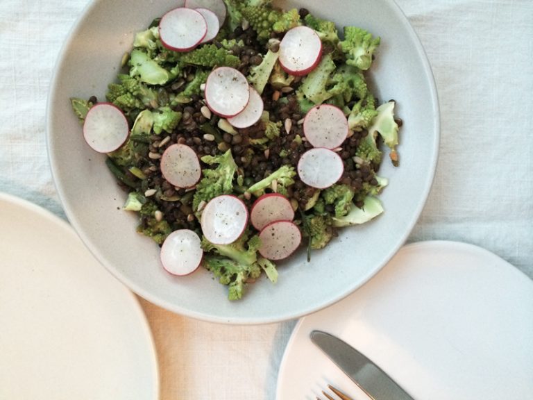 Roasted Romanesco & French Lentil Bowl