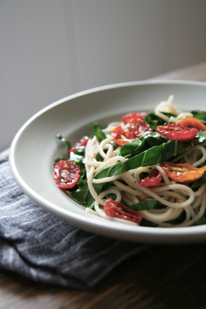 Roasted Tomato + Collard Green Pasta - Willa Wellness