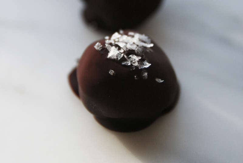 Date Cocoa Truffles with Flake Salt