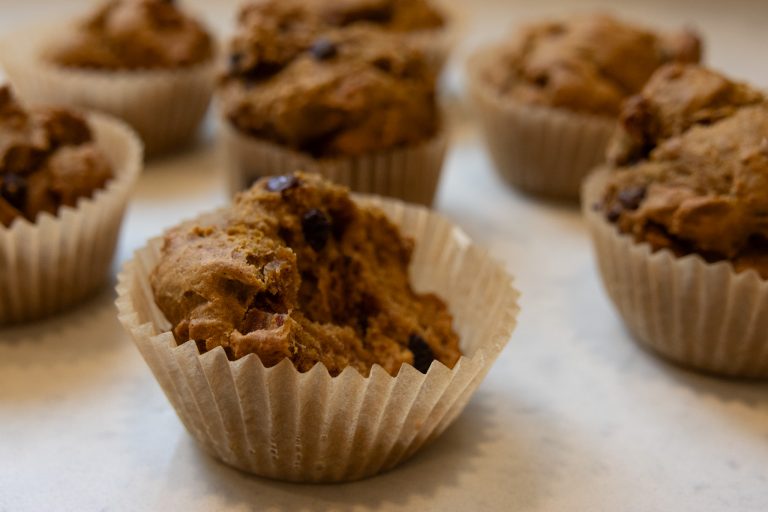 Pumpkin, Date & Chocolate Chip Muffins