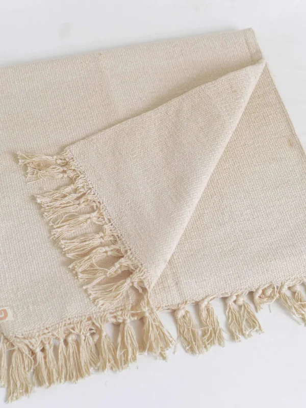 Soft yoga blanket for meditation and restorative poses - Naturally Dyed Okoliving
