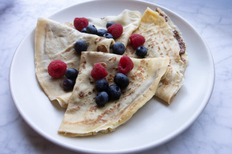 Crepes with Homemade Nutella & Berries