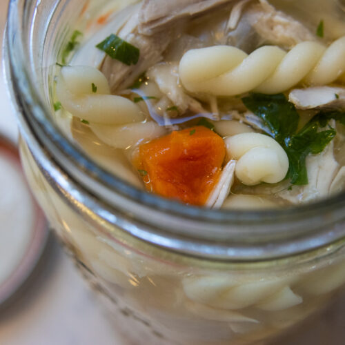 Whole Chicken Bone Broth Noodle Soup